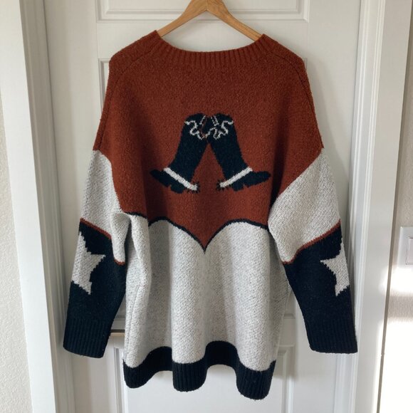 ZARA Western Cowboy Sweater–Wool Blend, Blogger Favorite - Excellent Condition - Picture 2 of 7